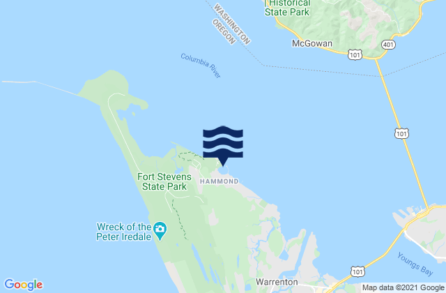 Point Adams Oreg., United Statesの潮見表地図