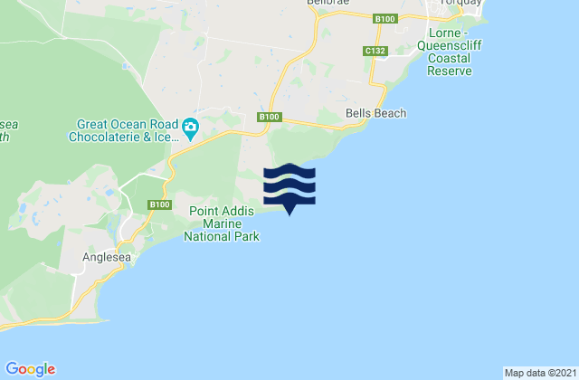 Point Addis, Australiaの潮見表地図