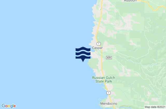 Point Cabrillo, United Statesの潮見表地図