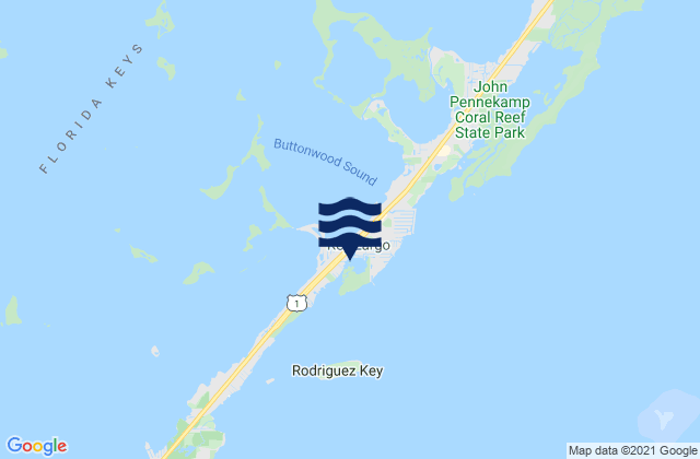 Point Charles Key Largo, United Statesの潮見表地図
