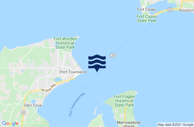 Point Hudson 0.5 mile east of, United Statesの潮見表地図