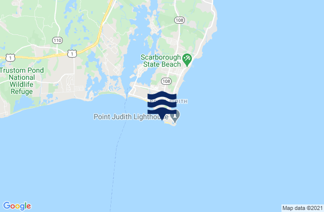 Point Judith Harbor Of Refuge, United Statesの潮見表地図