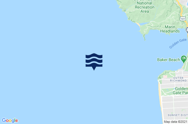 Point Lobos 3.73 nmi. W of, United Statesの潮見表地図