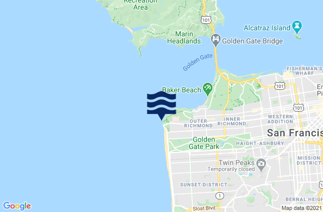 Point Lobos, United Statesの潮見表地図