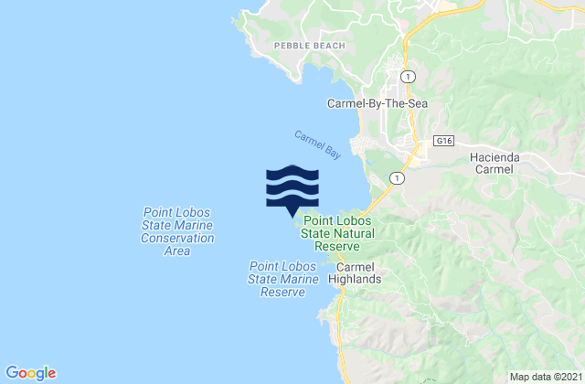 Point Lobos, United Statesの潮見表地図