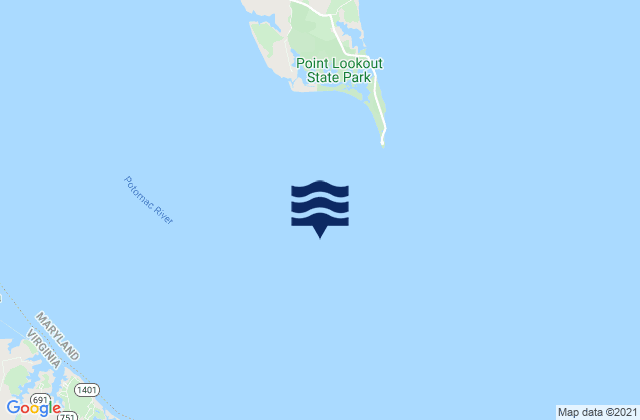 Point Lookout 1.8 n.mi. SW of, United Statesの潮見表地図
