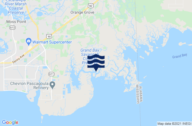 Point Of Pines Bayou Cumbest, United Statesの潮見表地図
