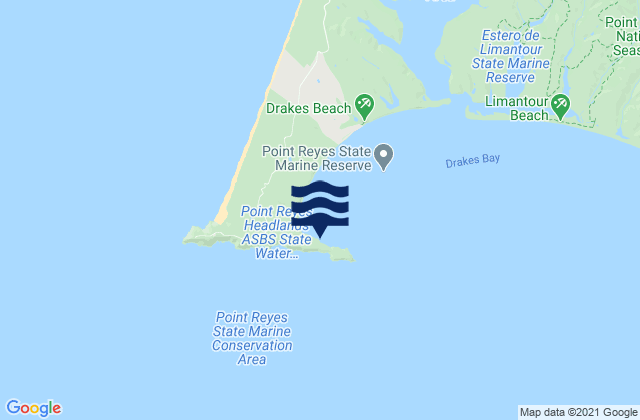 Point Reyes, United Statesの潮見表地図