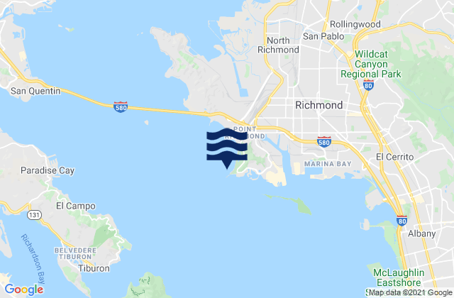 Point Richmond, United Statesの潮見表地図