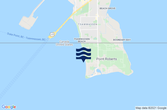 Point Roberts, United Statesの潮見表地図