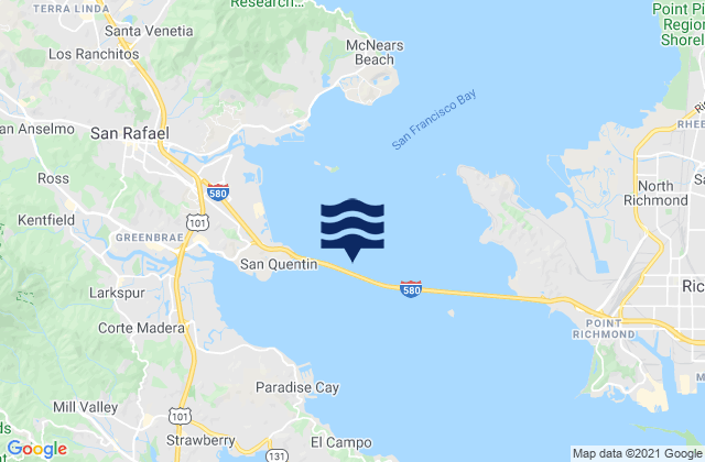 Point San Quentin 0.82 nmi. east of, United Statesの潮見表地図