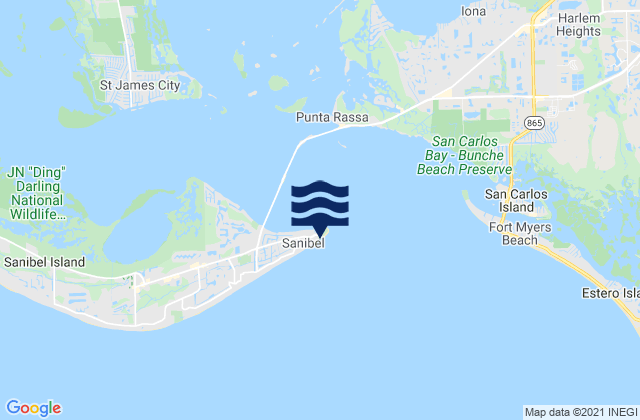 Point Ybel, United Statesの潮見表地図