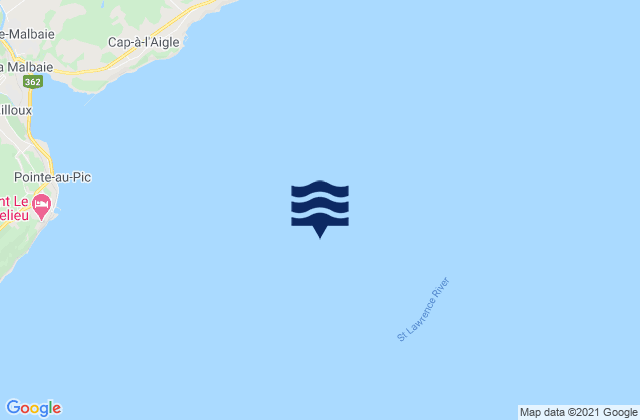 Pointe-Au-Pic, Canadaの潮見表地図