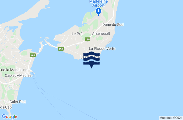 Pointe Basse, Canadaの潮見表地図