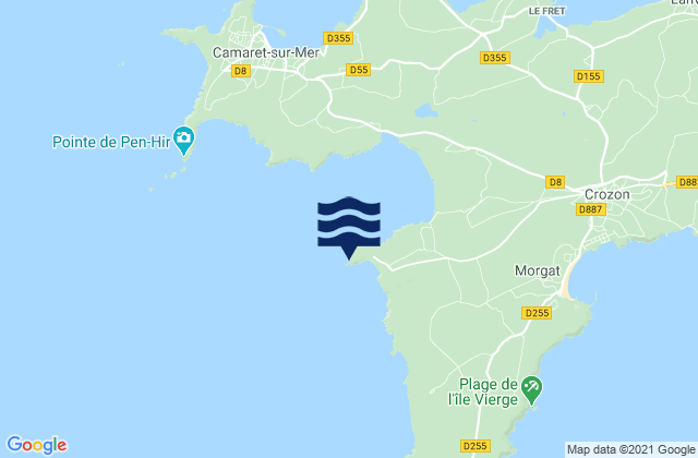 Pointe De Dinan, Franceの潮見表地図