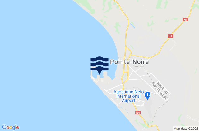 Pointe Noire, Republic of the Congoの潮見表地図