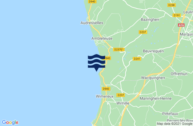 Pointe aux Oies, Franceの潮見表地図
