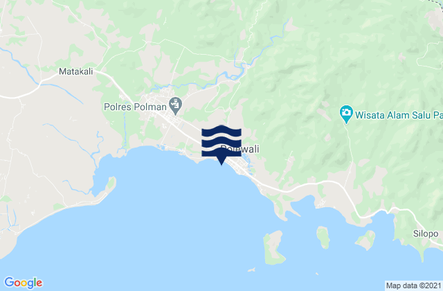 Polewali, Indonesiaの潮見表地図