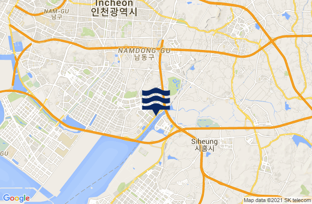 Polgyo, South Koreaの潮見表地図
