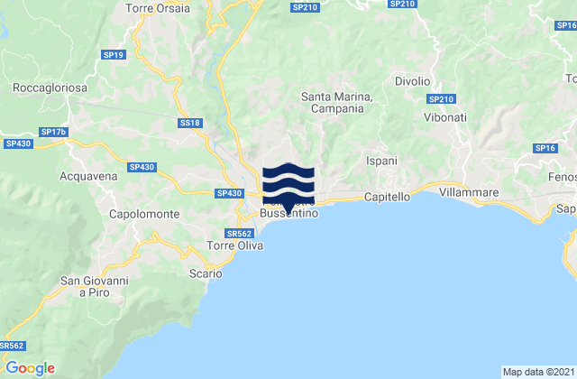 Policastro Bussentino, Italyの潮見表地図