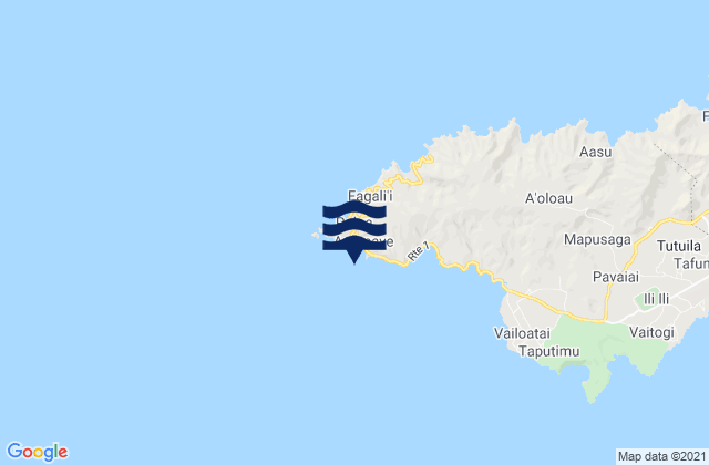 Poloa, American Samoaの潮見表地図