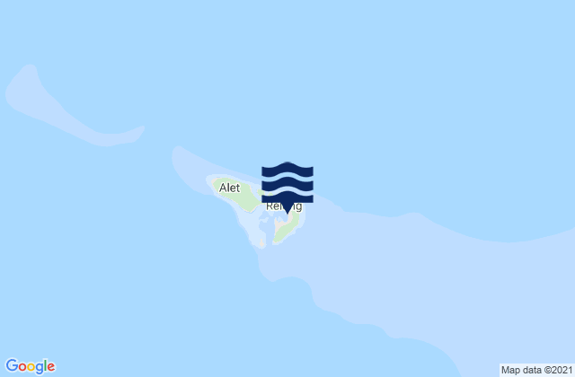 Polowat, Micronesiaの潮見表地図