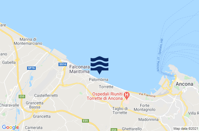 Polverigi, Italyの潮見表地図