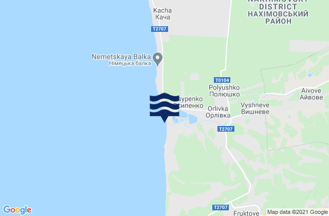 Polyushko, Ukraineの潮見表地図