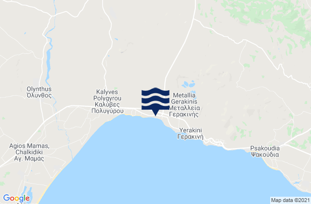 Polýgyros, Greeceの潮見表地図