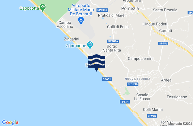 Pomezia, Italyの潮見表地図