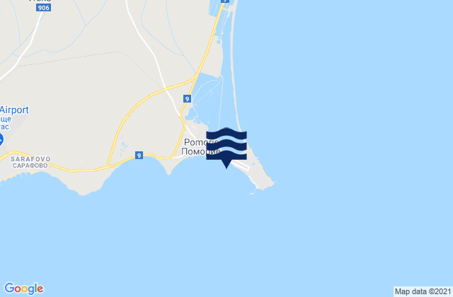 Pomorie, Bulgariaの潮見表地図