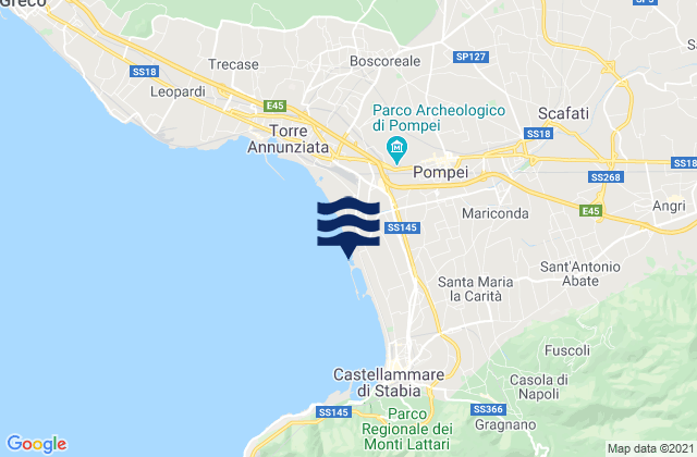 Pompei, Italyの潮見表地図