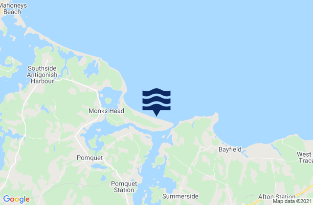 Pomquet Harbour, Canadaの潮見表地図