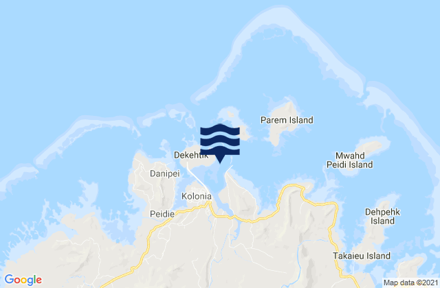 Ponape Harbor, Micronesiaの潮見表地図