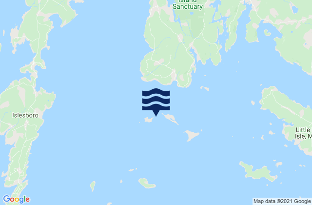 Pond Island-Western Island, United Statesの潮見表地図