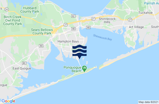 Ponquoque Point, United Statesの潮見表地図