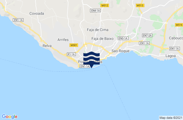 Ponta Delgada Sao Miguel Island, Portugalの潮見表地図