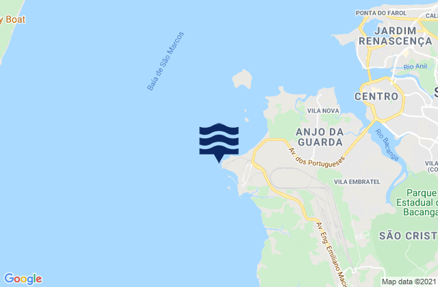 Ponta da Madeira, Brazilの潮見表地図