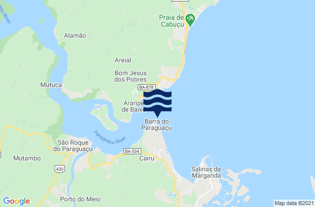 Ponta do Alambique, Brazilの潮見表地図
