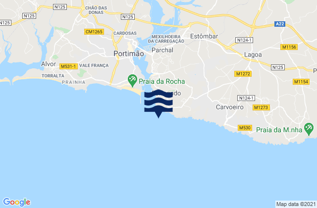 Ponta do Altar, Portugalの潮見表地図