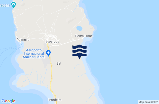 Ponta do Sino, Cabo Verdeの潮見表地図