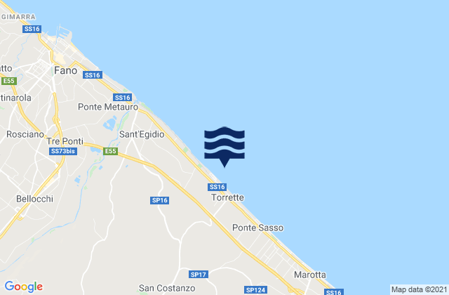 Ponte Sasso, Italyの潮見表地図