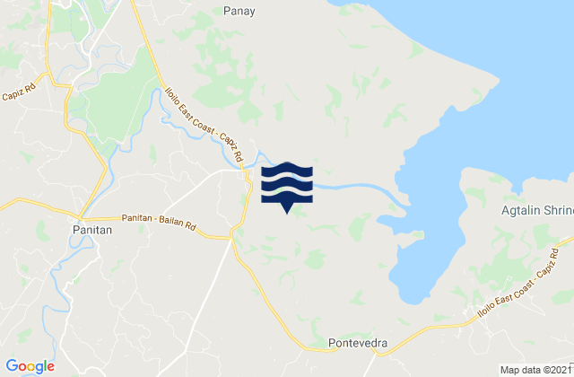 Pontevedra, Philippinesの潮見表地図