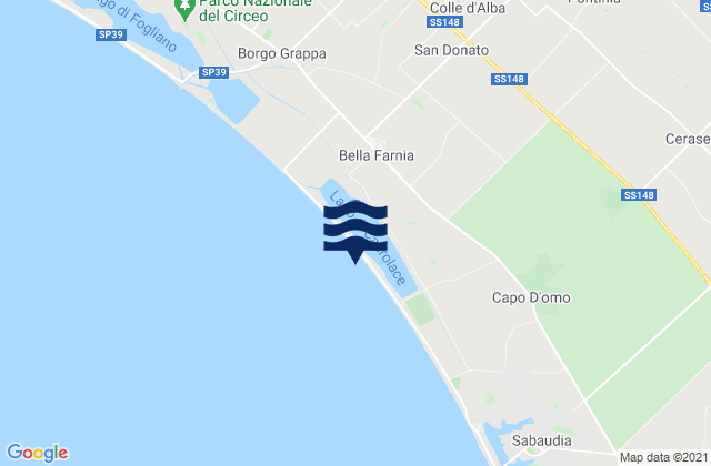 Pontinia, Italyの潮見表地図