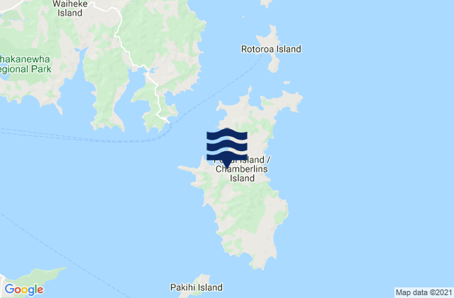 Ponui Island, New Zealandの潮見表地図