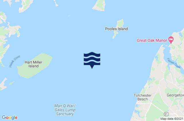 Pooles Island 2.0 n.mi. SSW of, United Statesの潮見表地図
