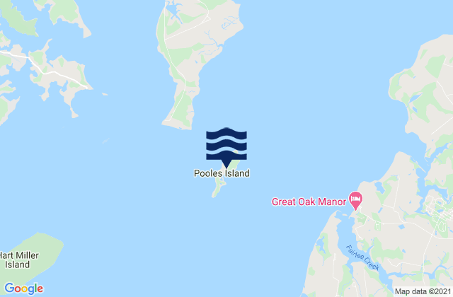 Pooles Island, United Statesの潮見表地図
