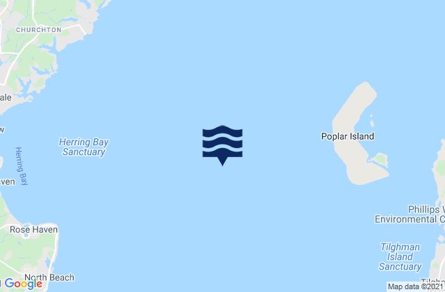 Poplar Island 3.0 n.mi. WSW of, United Statesの潮見表地図