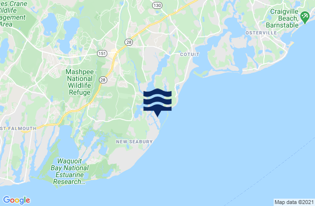 Popponesset Island, United Statesの潮見表地図