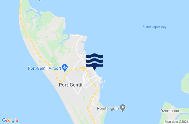 Port-Gentil, Gabonの潮見表地図